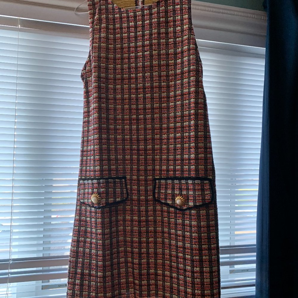 ZARA TWEED METALLIC DRESS SIZE SMALL